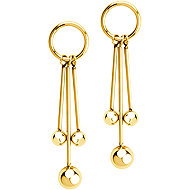 Bruno Visací náušnice KULIČKY gold - Earrings