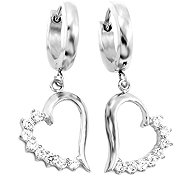 Bruno dangle earrings with rhinestones - Earrings