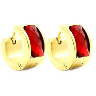 BRUNO Red GOLD hoop earrings - Earrings