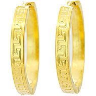 BRUNO GREEK PATTERN GOLD hoop earrings - Earrings