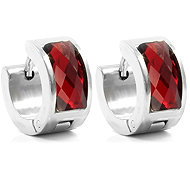 BRUNO Red stone hoop earrings - Earrings