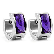 BRUNO purple stone hoop earrings - Earrings
