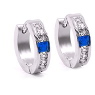 BRUNO small hoop earrings with blue stones - Earrings