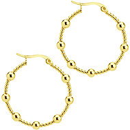 BRUNO GOLD hoop earrings with beads - Earrings