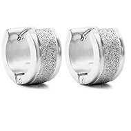 BRUNO sandblasted hoop earrings, 1.3cm diameter - Earrings