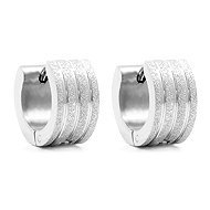 BRUNO Sandblasted hoop earrings, diameter 1.4cm - Earrings