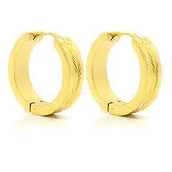 BRUNO patterned hoop earrings GOLD - Earrings