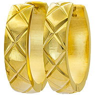 BRUNO patterned hoop earrings GOLD - Earrings