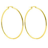 BRUNO GOLD 7cm hoop earrings - Earrings