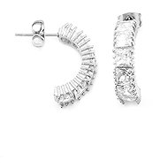 BRUNO half-hoop earrings with stones - Earrings