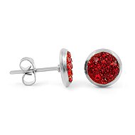 BRUNO earrings with red stones - Earrings