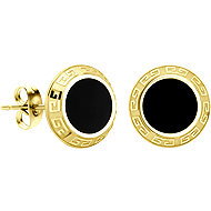 BRUNO GOLD black pattern earrings - Earrings