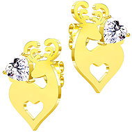 BRUNO SOB se SRDÍČKEM GOLD earrings - Earrings