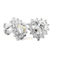 BRUNO HEART earrings with crystals - Earrings
