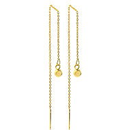 BRUNO BALL GOLD pull-through chain earrings - Earrings