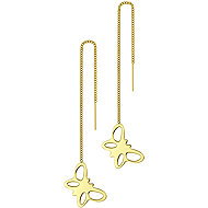 BRUNO Butterfly Gold threader chain earrings - Earrings