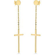 BRUNO CROSS GOLD dangle earrings - Earrings