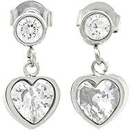 BRUNO HEART drop earrings with stones - Earrings