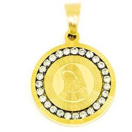 Bruno Madonka, Gold II with rhinestones - Charm