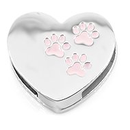 Bruno Pendant for flat bracelet Paws, pink - Charm