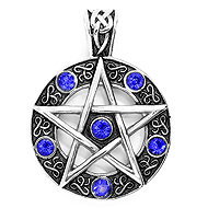 Bruno Pentagram s kamínky Modrý - Charm