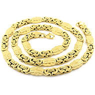 Bruno Necklace Byzantine pattern Gold 55/0,7 cm - Chain Necklace