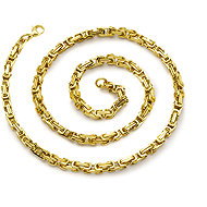 Bruno Necklace Byzantine pattern Gold 55/0,5 cm - Chain Necklace