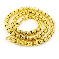 Bruno Chain with Gold pattern 60/0,8 cm - Chain Necklace