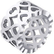 BRUNO Doppelter Herzring Gr. 6 (EU 51,5-53,5) - Ring