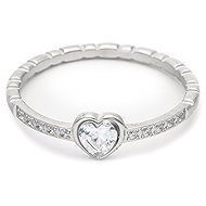 BRUNO Prsten Srdíčko s kamínky vel. 6 (EU 51,5-53,5) - Ring