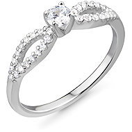 BRUNO Stříbrný prsten Princess se zirkony vel. 5 (EU 49-51) (Ag 925/1000, 2 g) - Ring