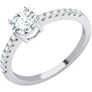 BRUNO Stříbrný prsten Shiny se zirkony vel. 5 (EU 49-51) (Ag 925/1000, 1,5 g) - Ring