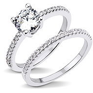 BRUNO Stříbrný set Pomp se zirkony vel. 7 (EU 54-56) (Ag 925/1000, 2,5 g) - Ring