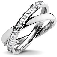 BRUNO Pohyblivý prsten Twist s kamínky vel. 7 (EU 54-56) - Ring