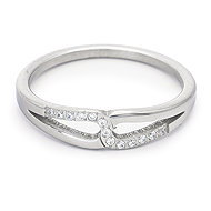 BRUNO Prsten Kapky s kamínky vel. 9 (EU 59-61) - Ring