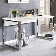 Brüxxi Iris I. 140 cm, white / chrome - Writing Desk