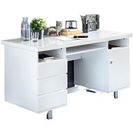 Brüxxi Iris II. 140 cm, white / chrome - Writing Desk