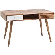 Brüxxi Beet with drawers 120 cm, Sheesham solid wood, white - Writing Desk