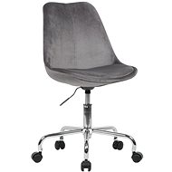 Brüxxi Leon, velvet, grey - Office Chair