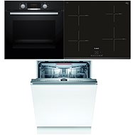 BOSCH HBA174EA0 + BOSCH PUE631BB1E + BOSCH SMV4HVX37E - Oven, Cooktop & Diswasher Set