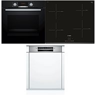 BOSCH HBA174EA0 + BOSCH PUE631BB1E + BOSCH SMI4HVS33E - Oven, Cooktop & Diswasher Set