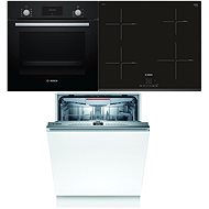 BOSCH HBF153EB0 + BOSCH PUE631BB1E + BOSCH SMV4HVX37E - Oven, Cooktop & Diswasher Set