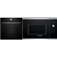 BOSCH HBG7764B1 + BOSCH BFL553MS0 - Set vestavná trouba a mikrovlnná trouba