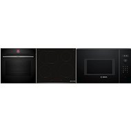 BOSCH HBG7721B2 + BOSCH PIF651HC1E + BOSCH BFL554MB0 - Set trouba, varná deska a mikrovlnná trouba