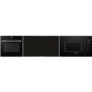 BOSCH HBG7321B1 + BOSCH PIV975DC1E + BOSCH BFL554MB0 - Set trouba, varná deska a mikrovlnná trouba