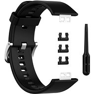 BStrap Silicone for Huawei Watch Fit black/silver - Watch Strap