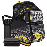 BAGMASTER DOPI 23 C large school set for first graders - yellow car - School Set