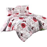 Brotex Bed linen crepe 140×200, 70×90 cm, Red roses - Bed Linen