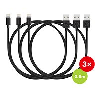 Eternico Core Lightning 0.5m black (3pcs) - Data Cable