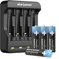 AlzaPower SET AP410-A Battery Charger + Rechargeable battery HR6 (AA) 1800 mAh 4pcs - Battery Charger